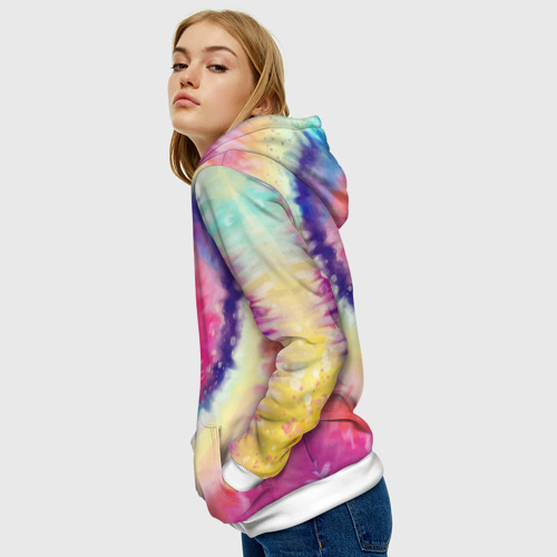 Женская толстовка 3D Tie Dye vortex, цвет 3D печать - фото 5