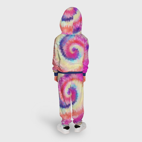 Детский костюм с толстовкой 3D Tie Dye vortex, цвет синий - фото 4