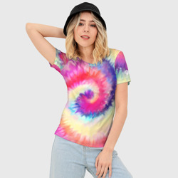 Женская футболка 3D Slim Tie Dye vortex - фото 2