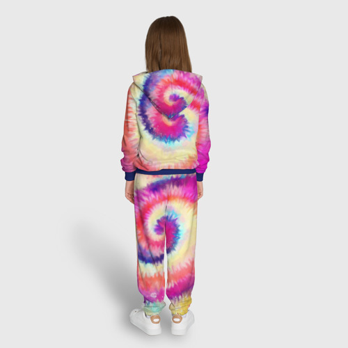 Детский костюм с толстовкой 3D Tie Dye vortex, цвет синий - фото 6