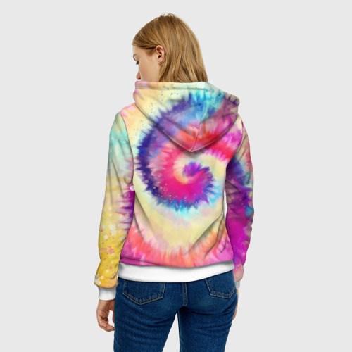 Женская толстовка 3D Tie Dye vortex, цвет 3D печать - фото 4