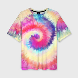 Женская футболка oversize 3D Tie Dye vortex