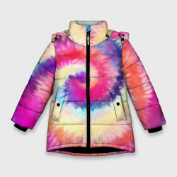 Зимняя куртка для девочек 3D Tie Dye vortex