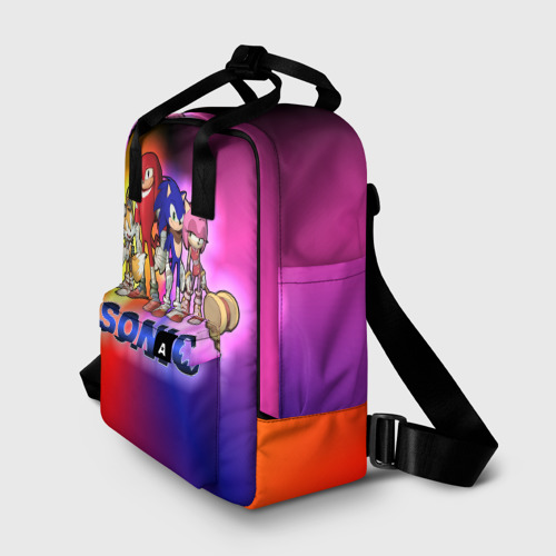Женский рюкзак 3D с принтом Команда Соника, фото на моделе #1