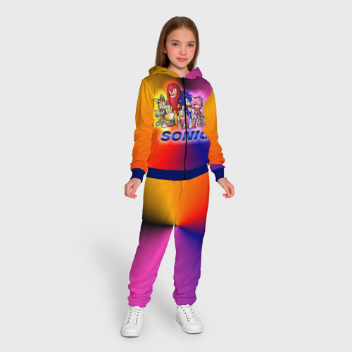 Детский 3D костюм с принтом Команда Соника, вид сбоку #3
