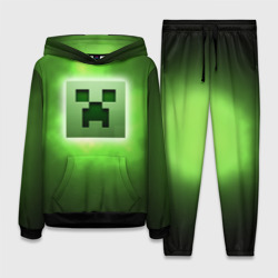 Женский костюм с толстовкой 3D Minecraft green creeper