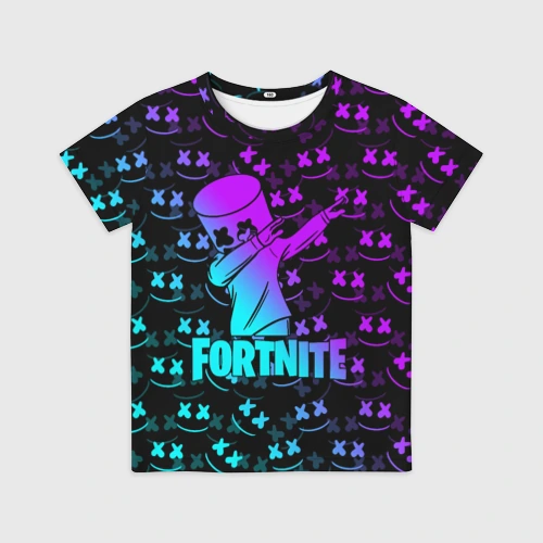 Детская футболка 3D Fornite X Marshmello