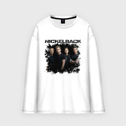 Мужской лонгслив oversize хлопок Состав Nickelback 