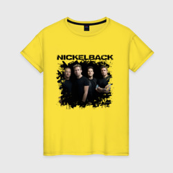 Женская футболка хлопок Состав Nickelback 