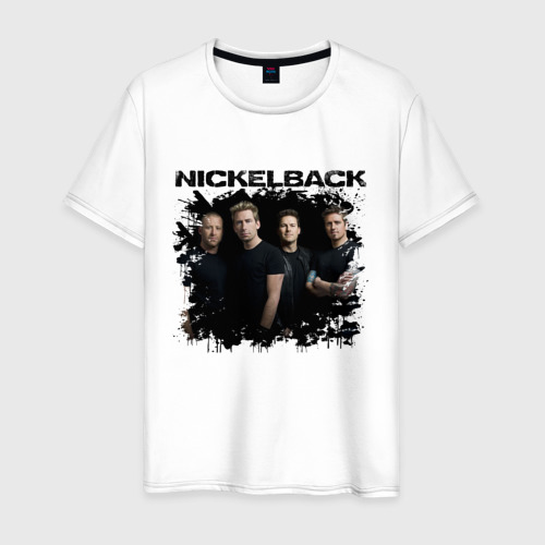 Мужская футболка хлопок Состав Nickelback , цвет белый