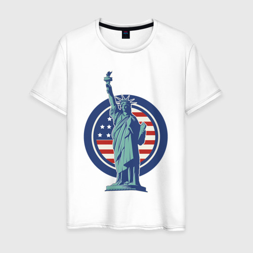 Мужская футболка хлопок Usa Liberty Statue