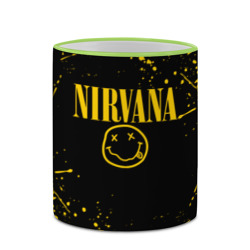 Кружка с полной запечаткой Nirvana smile logo with yellow grunge - фото 2
