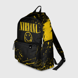 Рюкзак 3D Nirvana smile logo with yellow grunge