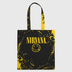 Шоппер 3D Nirvana smile logo with yellow grunge