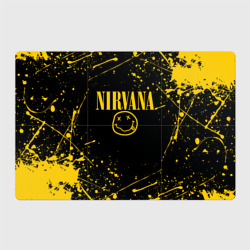 Магнитный плакат 3Х2 Nirvana smile logo with yellow grunge