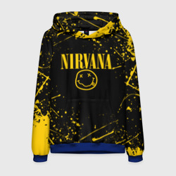 Мужская толстовка 3D Nirvana smile logo with yellow grunge