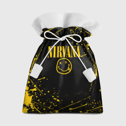 Подарочный 3D мешок Nirvana smile logo with yellow grunge