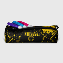 Пенал школьный 3D Nirvana smile logo with yellow grunge - фото 2