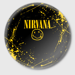 Значок Nirvana smile logo with yellow grunge