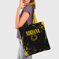 Шоппер 3D Nirvana smile logo with yellow grunge - фото 2