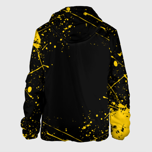 Мужская куртка 3D Nirvana smile logo with yellow grunge, цвет 3D печать - фото 2