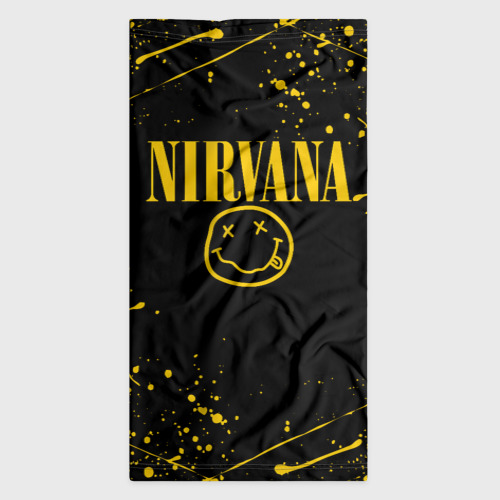 Бандана-труба 3D Nirvana smile logo with yellow grunge, цвет 3D печать - фото 7