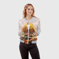 Женский бомбер 3D Kimetsu no Yaiba достает меч - фото 2