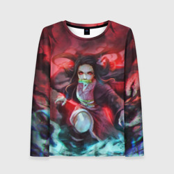Женский лонгслив 3D Незуко Камадо