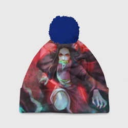 Шапка 3D c помпоном Незуко Камадо