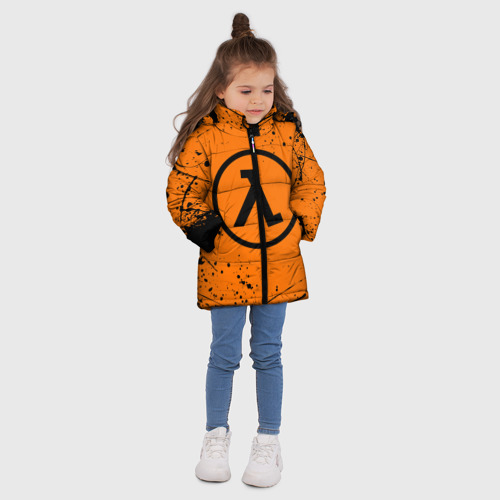 Зимняя куртка для девочек 3D Half-life, цвет светло-серый - фото 5