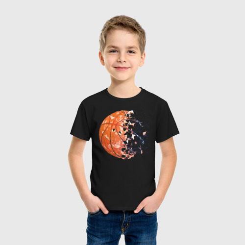 Детская футболка хлопок BasketBall, цвет черный - фото 3