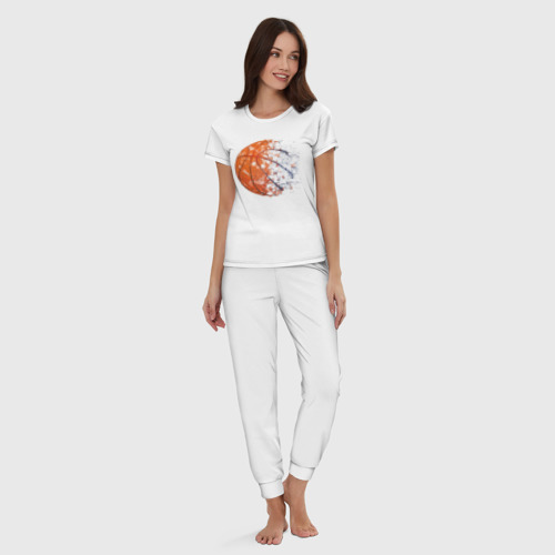 Женская пижама хлопок BasketBall, цвет белый - фото 5