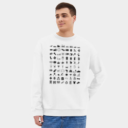 Мужской свитшот oversize без начеса хлопок Путешественник вне рамок 8.1 - фото 2