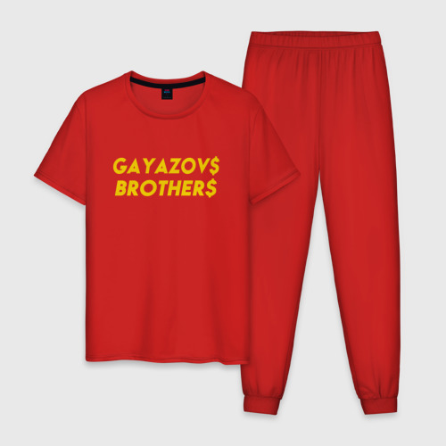 Мужская пижама хлопок Gayazov$ Brother$ gold, цвет красный