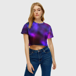 Женская футболка Crop-top 3D Космическое Сияние - фото 2