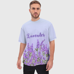 Мужская футболка oversize 3D Lavander - фото 2