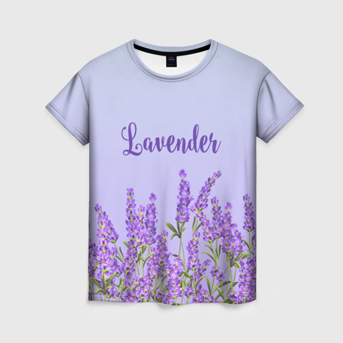 Женская футболка 3D Lavander, цвет 3D печать