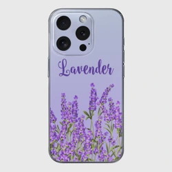 Чехол для iPhone 15 Pro силиконовый с защитой камеры Lavander