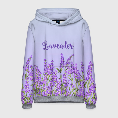 Мужская толстовка 3D Lavander, цвет меланж