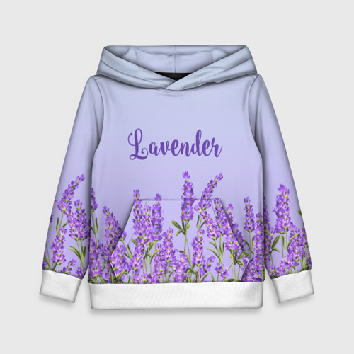 Детская толстовка 3D Lavander, цвет белый