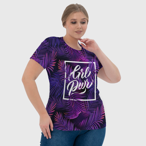 Женская футболка 3D Grl Pwr, цвет 3D печать - фото 6