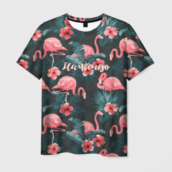 Мужская футболка 3D Flamingo