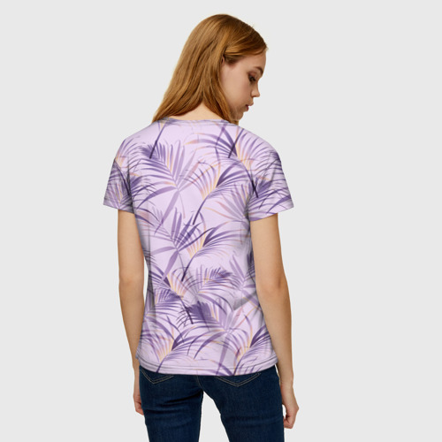 Женская футболка 3D Листья, цвет 3D печать - фото 4