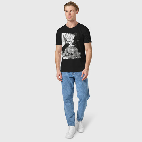 Мужская футболка хлопок Сэнку Исигами, цвет черный - фото 5