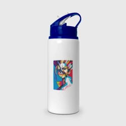 Бутылка для воды с трубочкой E=MC2. Аниме Доктор Стоун