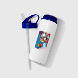 Бутылка для воды с трубочкой E=MC2. Аниме Доктор Стоун - фото 2