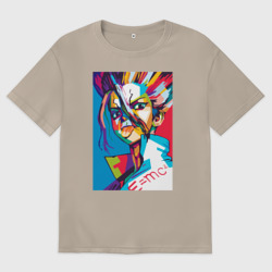 Женская футболка хлопок Oversize E=MC2. Аниме Доктор Стоун