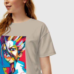 Женская футболка хлопок Oversize E=MC2. Аниме Доктор Стоун - фото 2