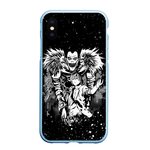 Чехол для iPhone XS Max матовый Death God, цвет голубой