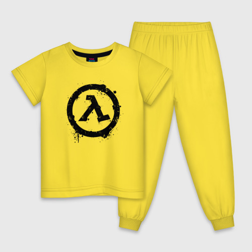 Детская пижама хлопок Half-life, цвет желтый